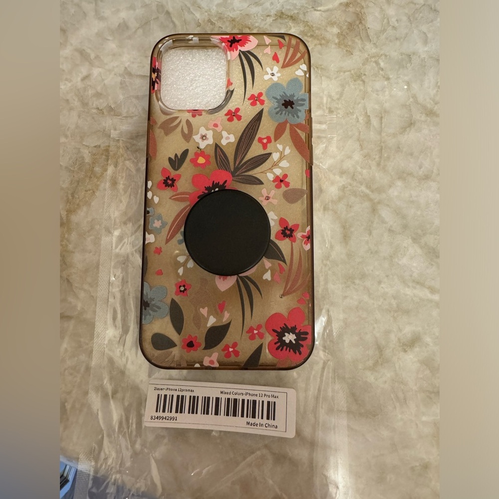 Iphone 12 Pro Max case w/ Pop Socket
